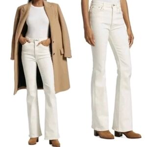 Rag and Bone cream denim casey high rise flare jeans 90s y2k womans size 31